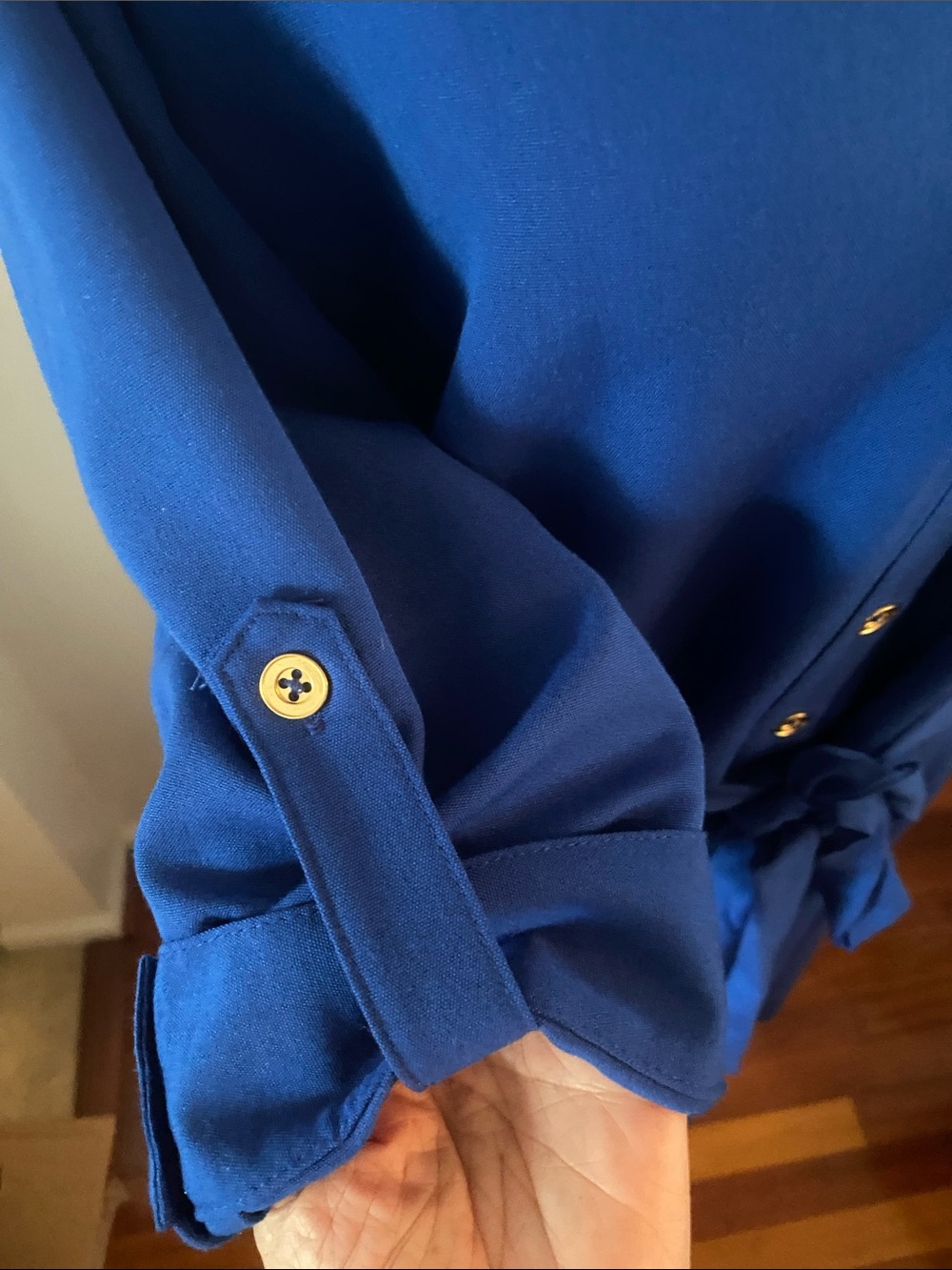 Sharagano NWT size 22W blue collared dress - Picture 3 of 9
